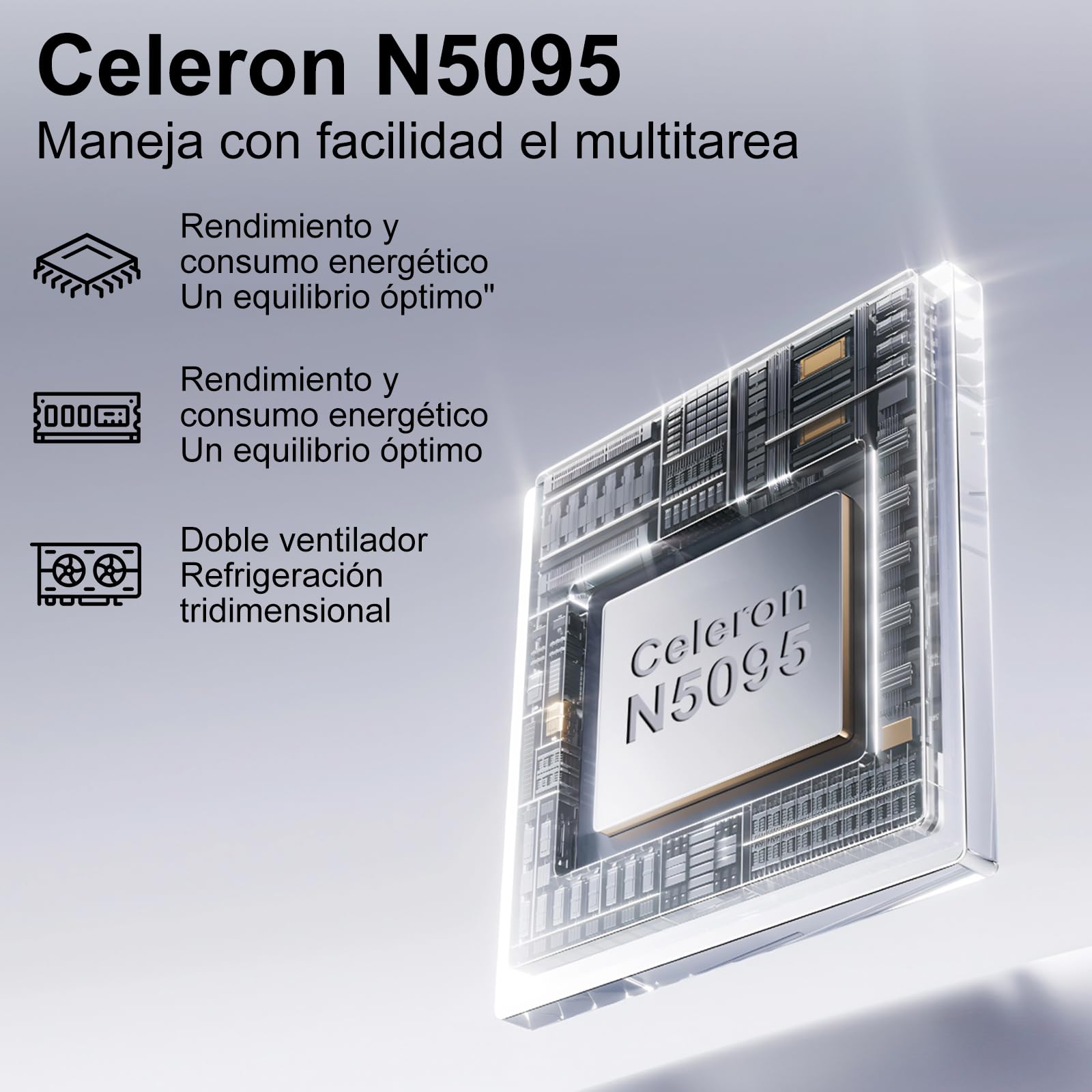 Ordenador Portátil 14 Pulgadas Celeron N5095 Upto 2,9 GHz Portatiles 8GB RAM 256GB SSD TF 1TB LPDDR4 Win11 5G WiFi 1920*1080 FHD mini HDMl Laptop Película Protectora Español - Morado Cuerpo Metálico5