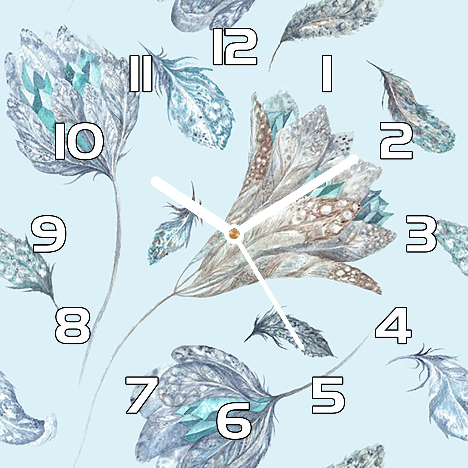Horloge en verre lisible aiguilles noires pour decorer un mur vide