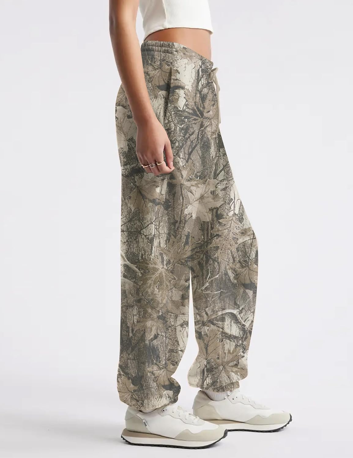 Casual Camo Sweatpants for Women Baggy Fleece Y2K Camouflage High Waisted Joggers Pants with Pockets Streetwear - Image 2