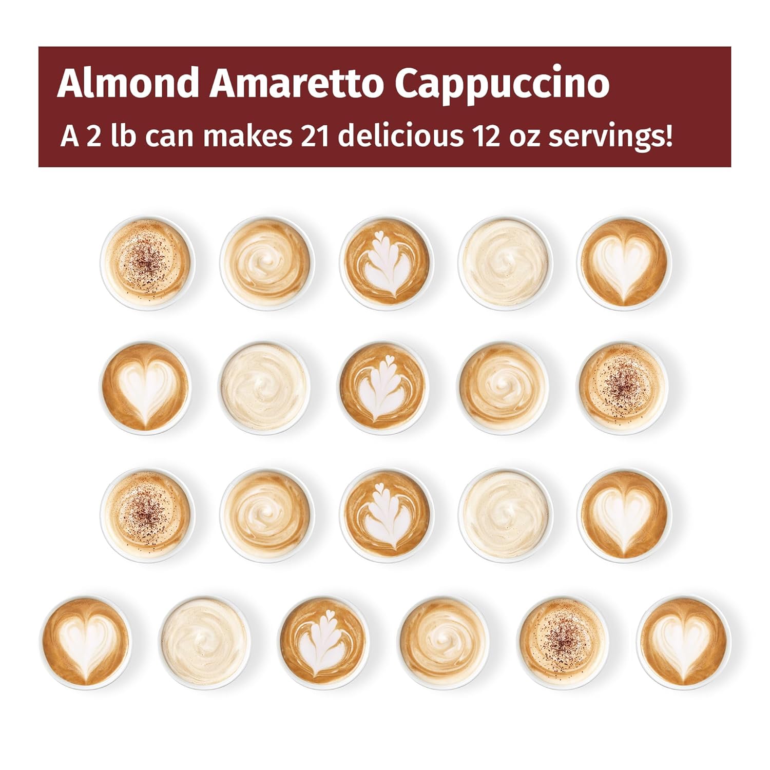Victorian Inn Instant Cappuccino, Almond Amaretto, 2 Pound (Pack of 6)