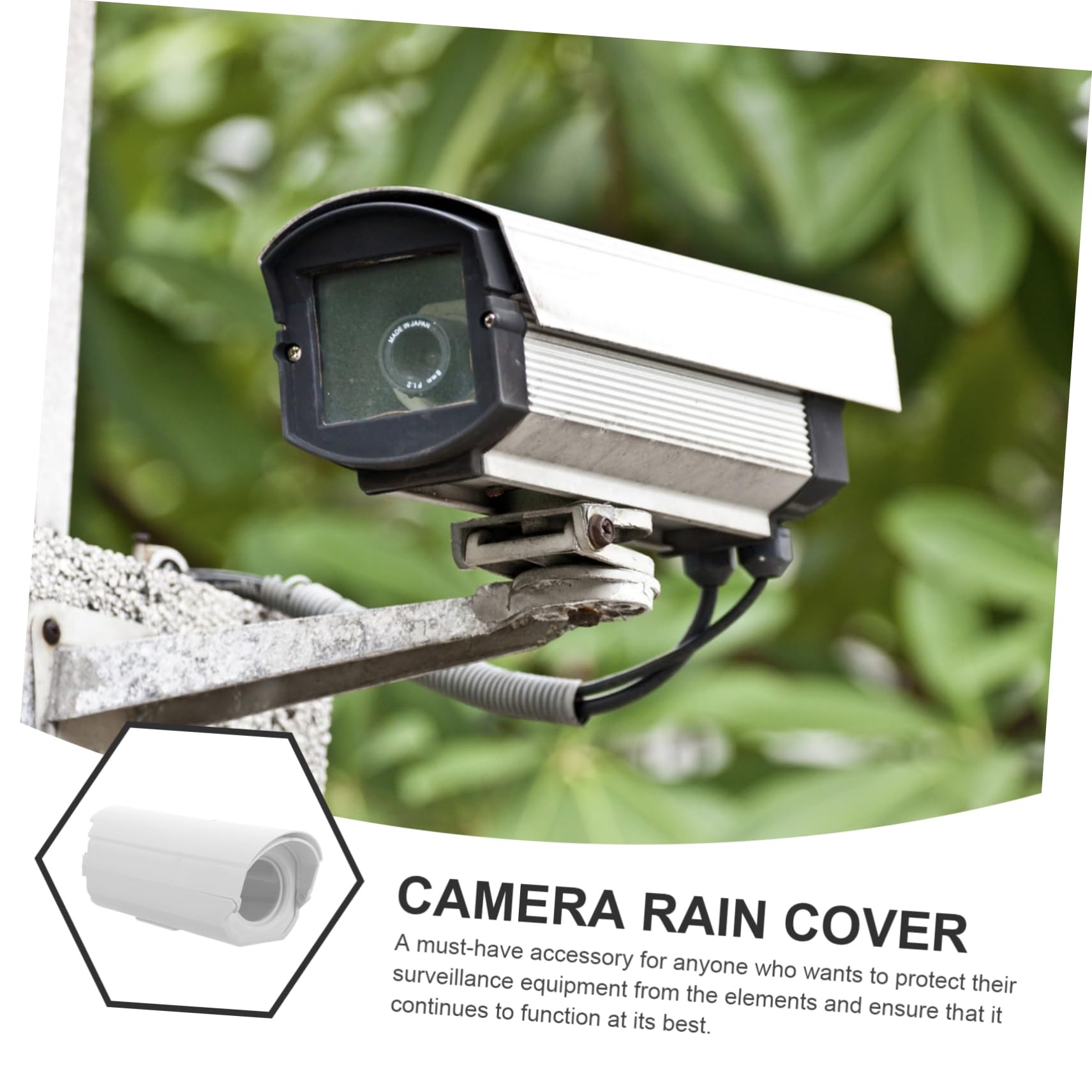 SECFOU Boîtier et Blanc en Plastique pour Caméra Extérieure Facile à Installer Étanche Protection Pare-Pluie pour Caméra de Sécurité en Usage Extérieur