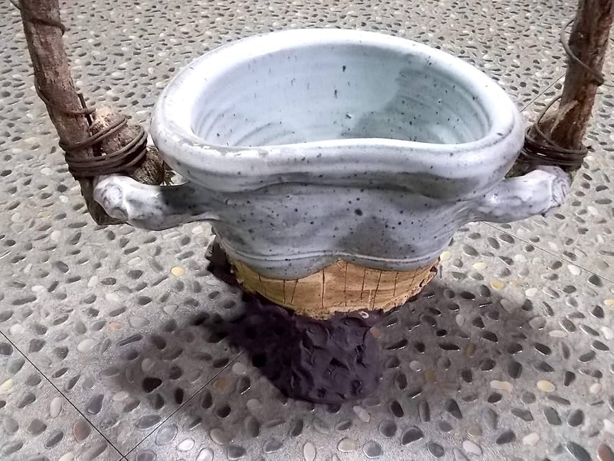 Amazon.co.jp: 美濃焼 朱山窯 つる付き手造り花器（ワインクーラー