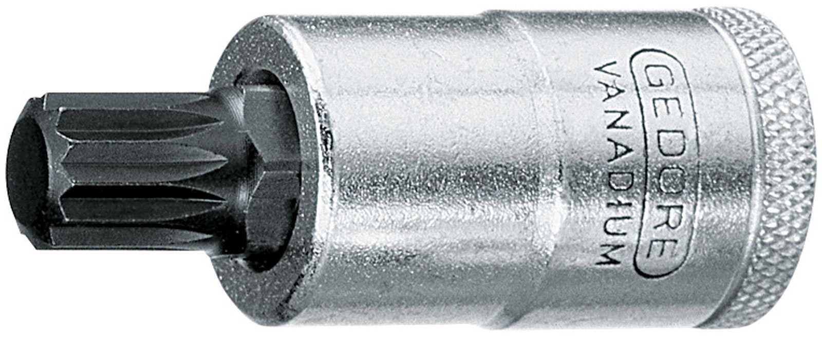 Gedore 6159780 Screwdriver Bit Socket 1/2" XZN multi-point M12