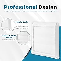 Vista 6 de Cubierta de ventilación de secadora de 4 pulgadas para exterior, evita ratas y pájaros, cubierta de ventilación al aire libre para casa, tapa