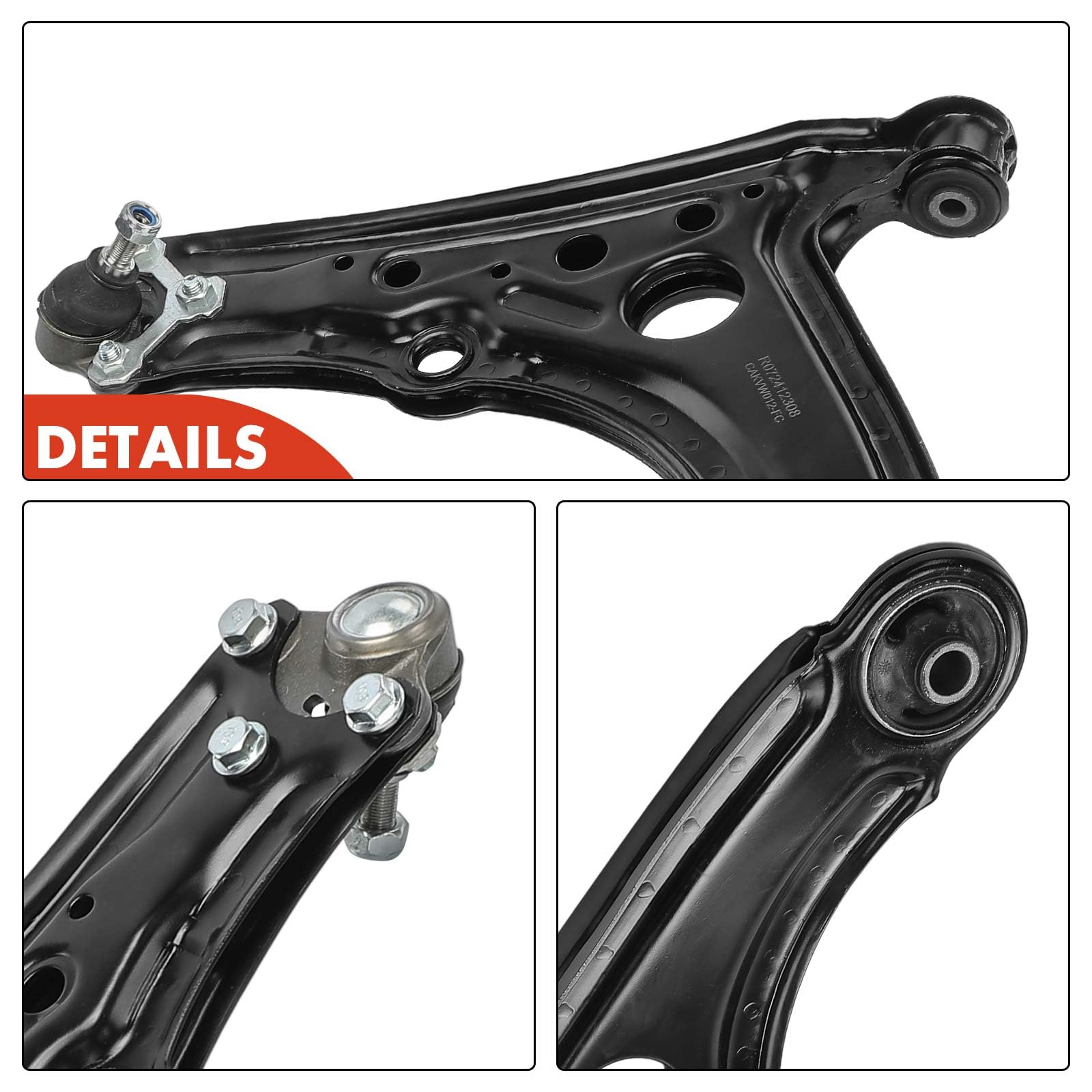 Frankberg 2x Articolazione di supporto + 2x Braccio di controllo Compatibile con L.u.p.o 6E1 6X1 Polo 6N2 Arosa 6H1 Replace# 6N0407151B