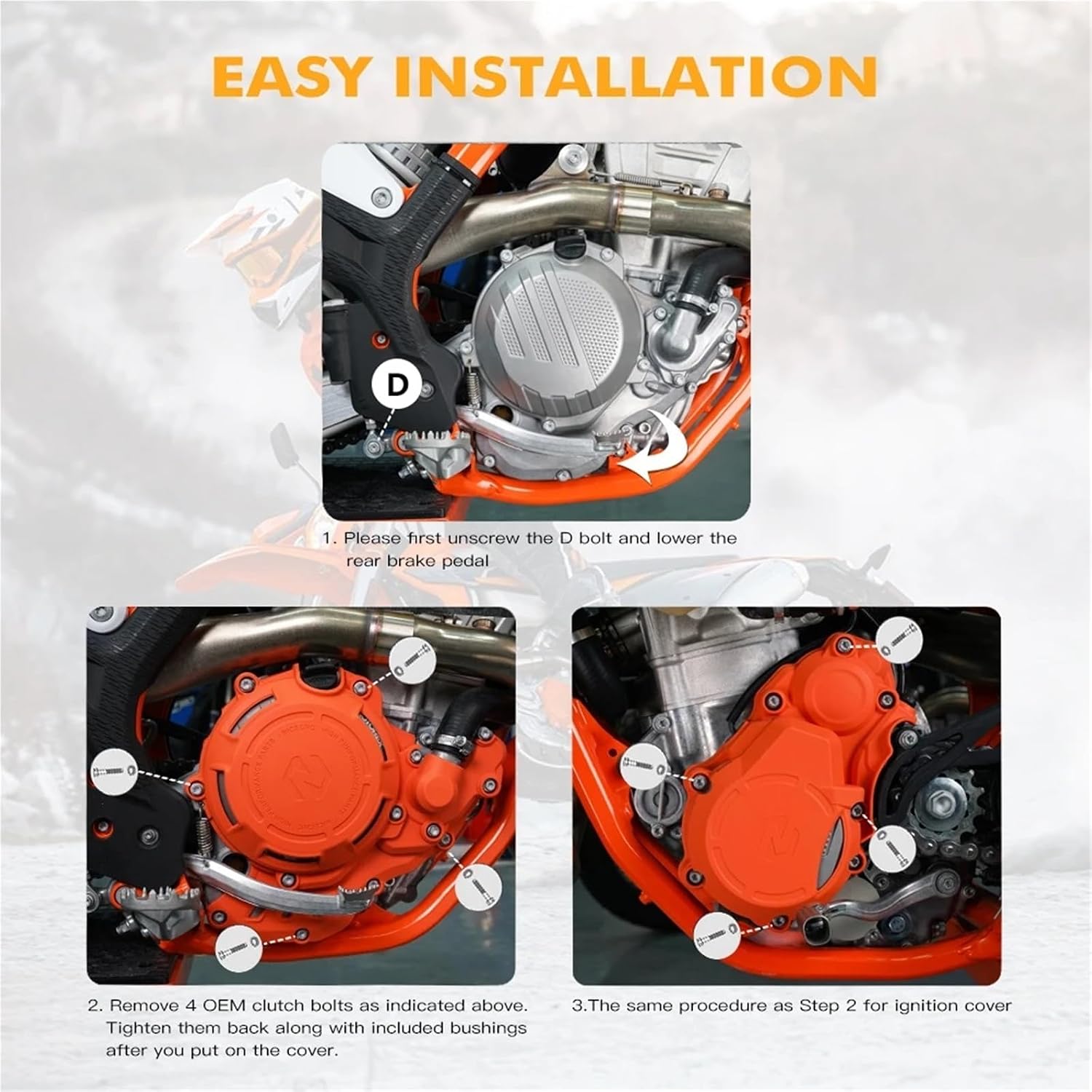 Подходит для Husqvarna FE 250, FE 350 (2017–2023), FE 350S (2023). Подходит для KTM EXCF 250, 350. Защитный кожух сцепления. Защитный кожух картера. Картер. Комплекты прокладок.