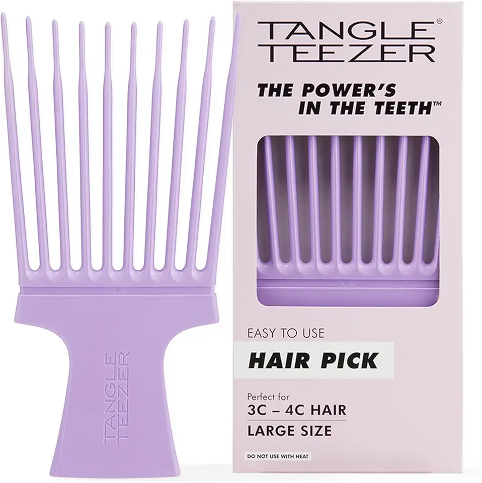 Tangle Teezer - Escova de cabelo para finalização Comb Hair Pick, Cor: Lilás e Preto