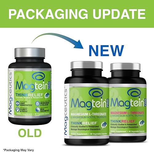 Miniatura 2 de MagteinPRO - Suplemento de L-treonato de magnesio y mag acetil taurinato, fórmula de memoria, sueño y salud cerebral para hombres y mujeres, apoyo