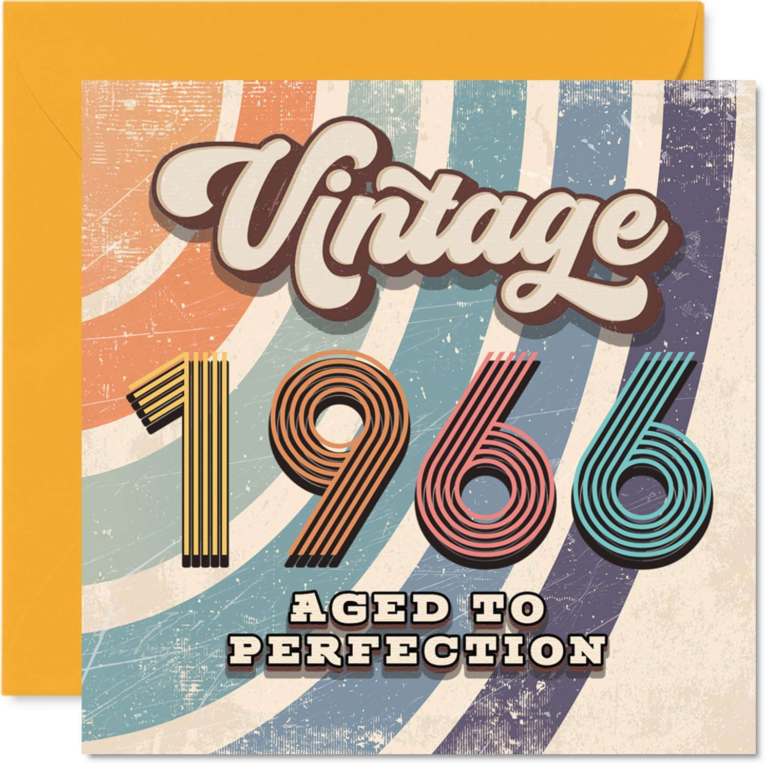 Stuff4 52nd Birthday Card for Men Women - Vintage 1974 Aged To Perfection - Happy 52 Birthday Cards for Uncle Son Nanny Grandma Neighbor Brother, 5.7 Inch Bday Greeting Cards