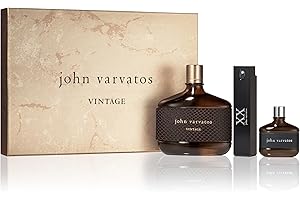 John Varvatos Vintage Eau de Toilette for Men, 3 Piece Gift Set