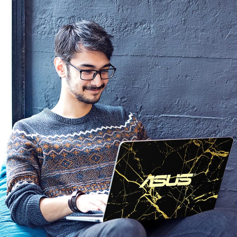 Image of Galaxsia Marble D1 Full Vinyl Laptop Skin /Sticker /Cover for 14 Inches Laptops Laminated-Removable-HD Quality Compatible for Hp-Dell-Sony-Lenovo-Asus etc.(13.8x9.6 Inches)