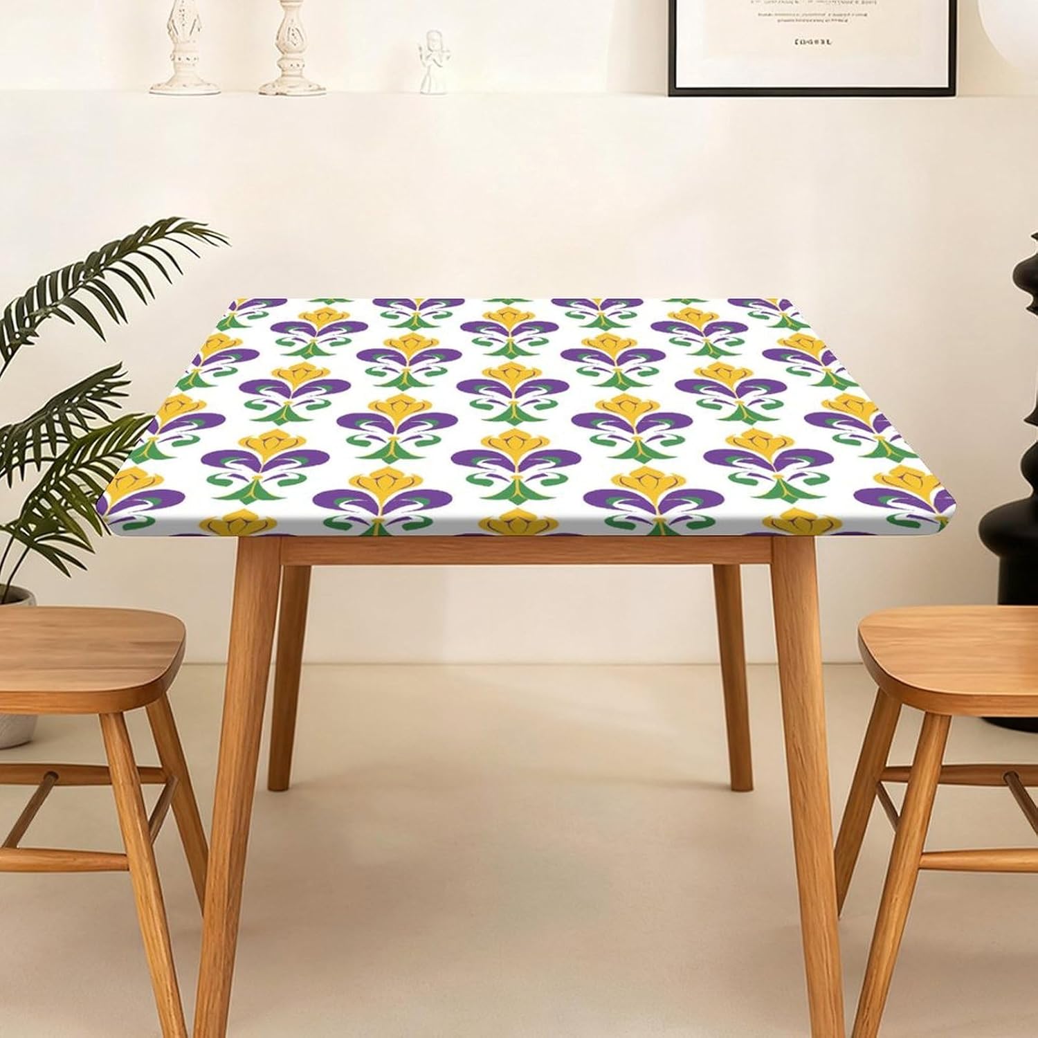 Mardies Grass De Lis Square Tablecloth Print Table Cloths Table Cover Wedding Party Holiday Decor