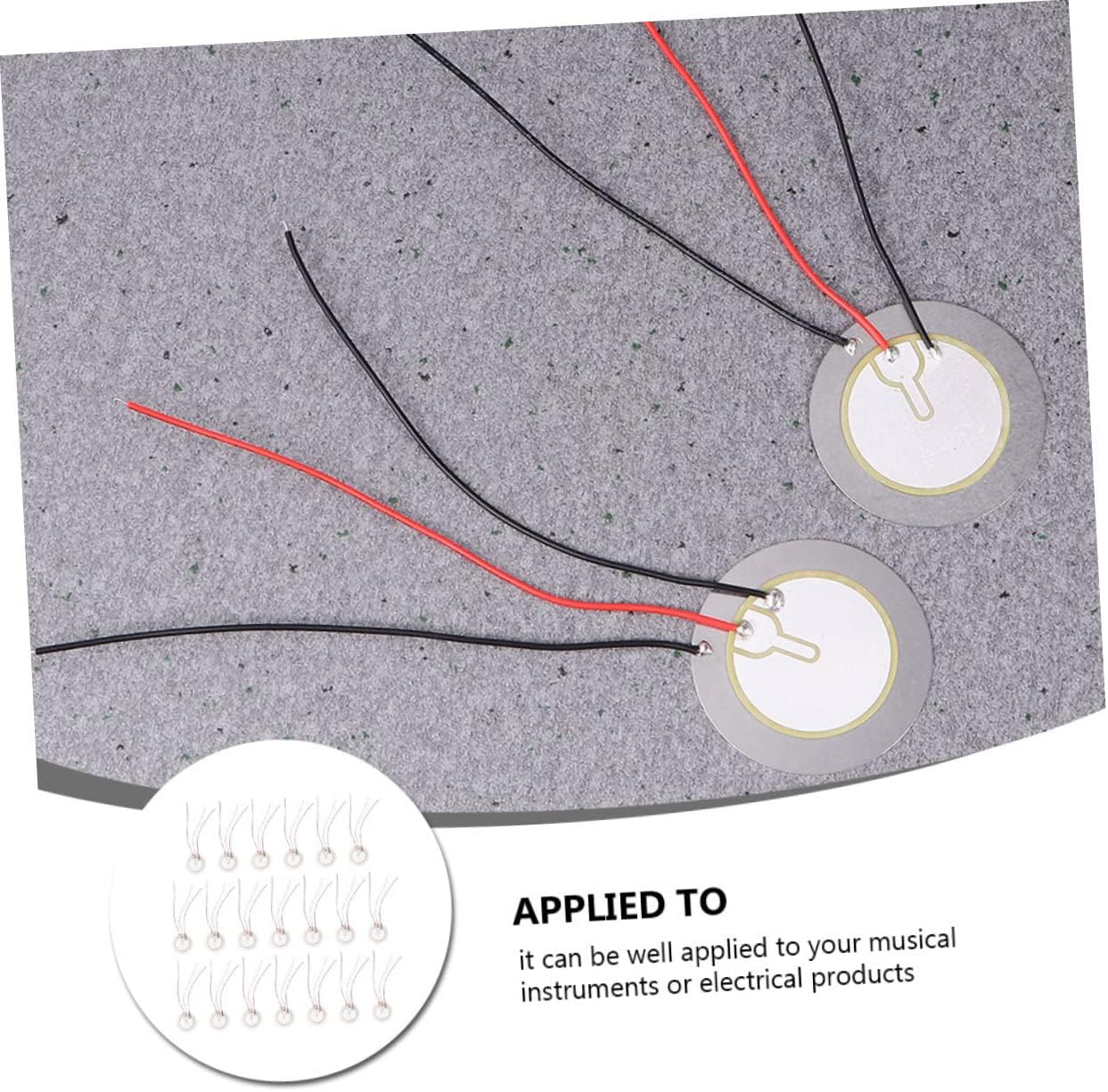 Hemobllo 20pcs Self-excited Piezoelectric Ceramic Disc for Electronic Projects Diy Microphones Guitars Versatile Piezo Transducer for Sound Applications