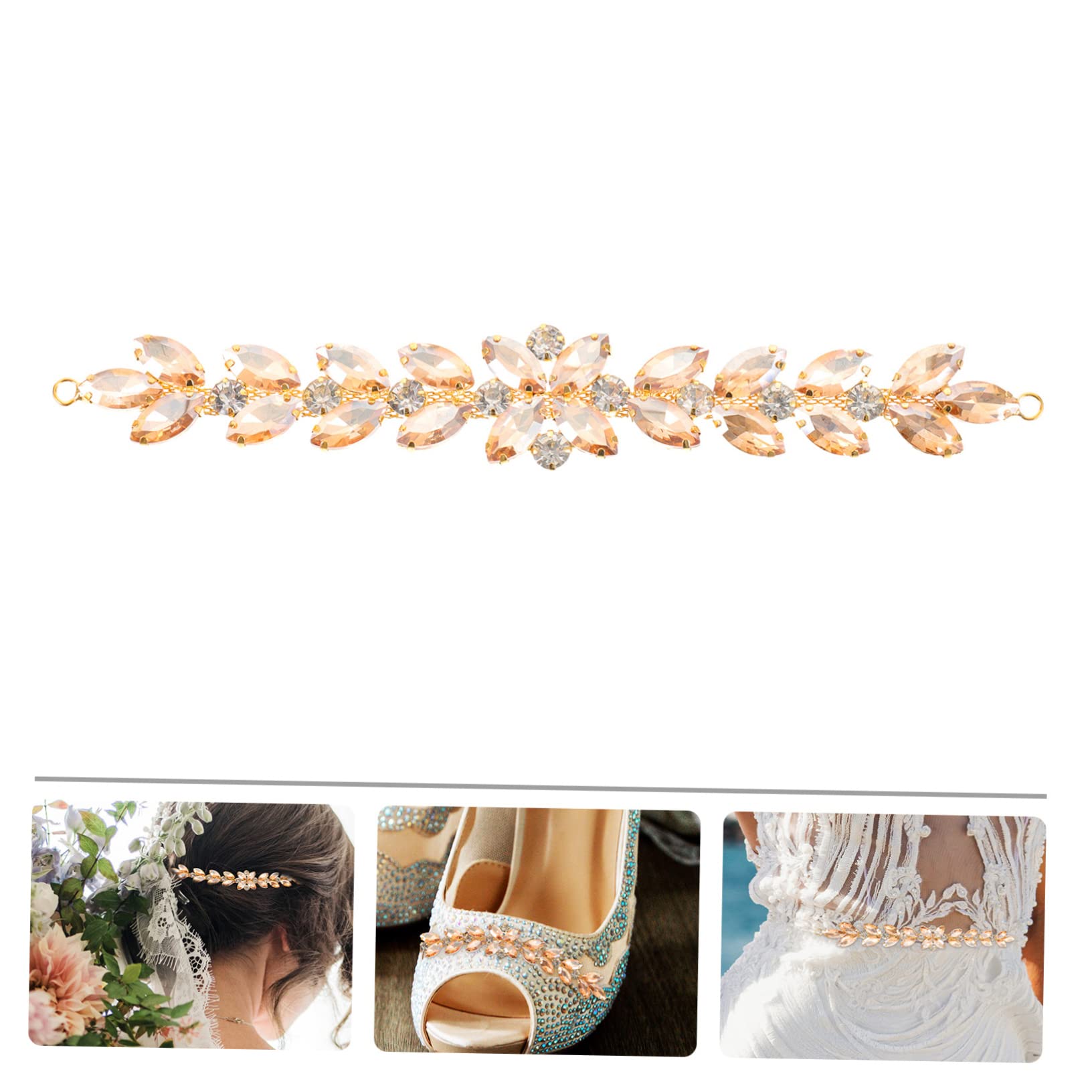 LALAFINA 5pezzi Applique Strass Di Per Abbigliamento Decorazione Per Vestiti Scarpe e Accessori Per Cerimonie e Feste Design Elegante e Brillante Facile Da Applicare