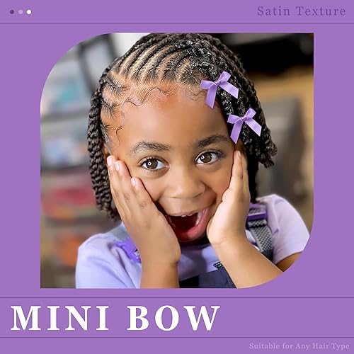 Vista 161 de 30 piezas de pinzas para el cabello con lazo de raso rosa, accesorios para el cabello con lazo de raso mini, lindos lazos para el cabello, barretas