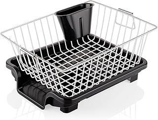 Radiant Basket Drainer & Dish Drainer Basket for Kitchen/Utensil Stand for Kitchen/Dish Drying Rack with Drainer/Bartan Stand/Dish Rack (Stainless Steel)