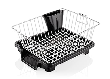 RADIANT Basket Drainer & Dish Drainer Basket for Kitchen/Utensil Stand for Kitchen/Dish Drying Rack with Drainer/Bartan Stand/Dish Rack (Stainless Steel)