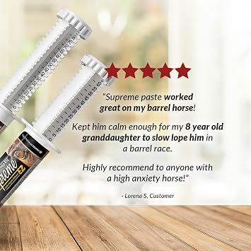 Perfect Prep EQ Supreme Horse Calming Paste, Show Safe, Works Within 90 Mins and Lasts 6+ Hours, 80cc