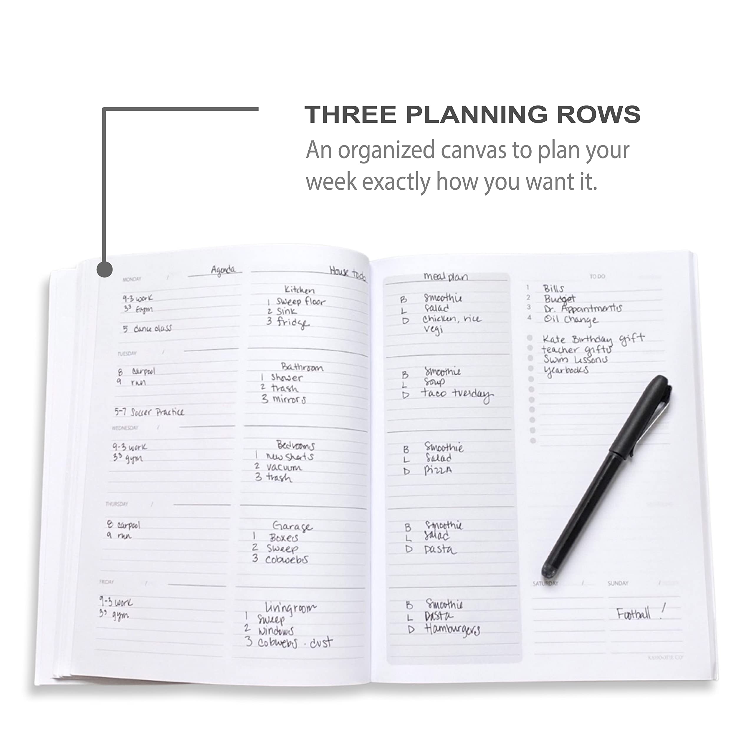 C'est qui Kinda Jour Planning hebdomadaire bleu marine