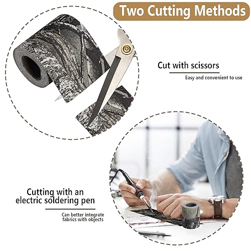 Miniatura 5 de Adnee 90 Inch Camo Silencing Tape - Self-Adhesive Camouflage Tape - Protective Fabric Camo Tape Wrap for Your Metal Hunting Gear and Accessories