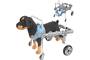 Dog Wheelchair(L), 4 Wheels Pet Wheelchair, Robust Disabled Dog Cart