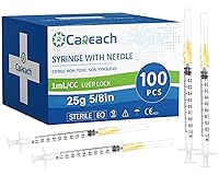 Vista 10 de Paquete de 30 jeringas de 1mL con aguja de calibre 25, de 1 pulgada, para laboratorios científicos, medición y recarga de tintas