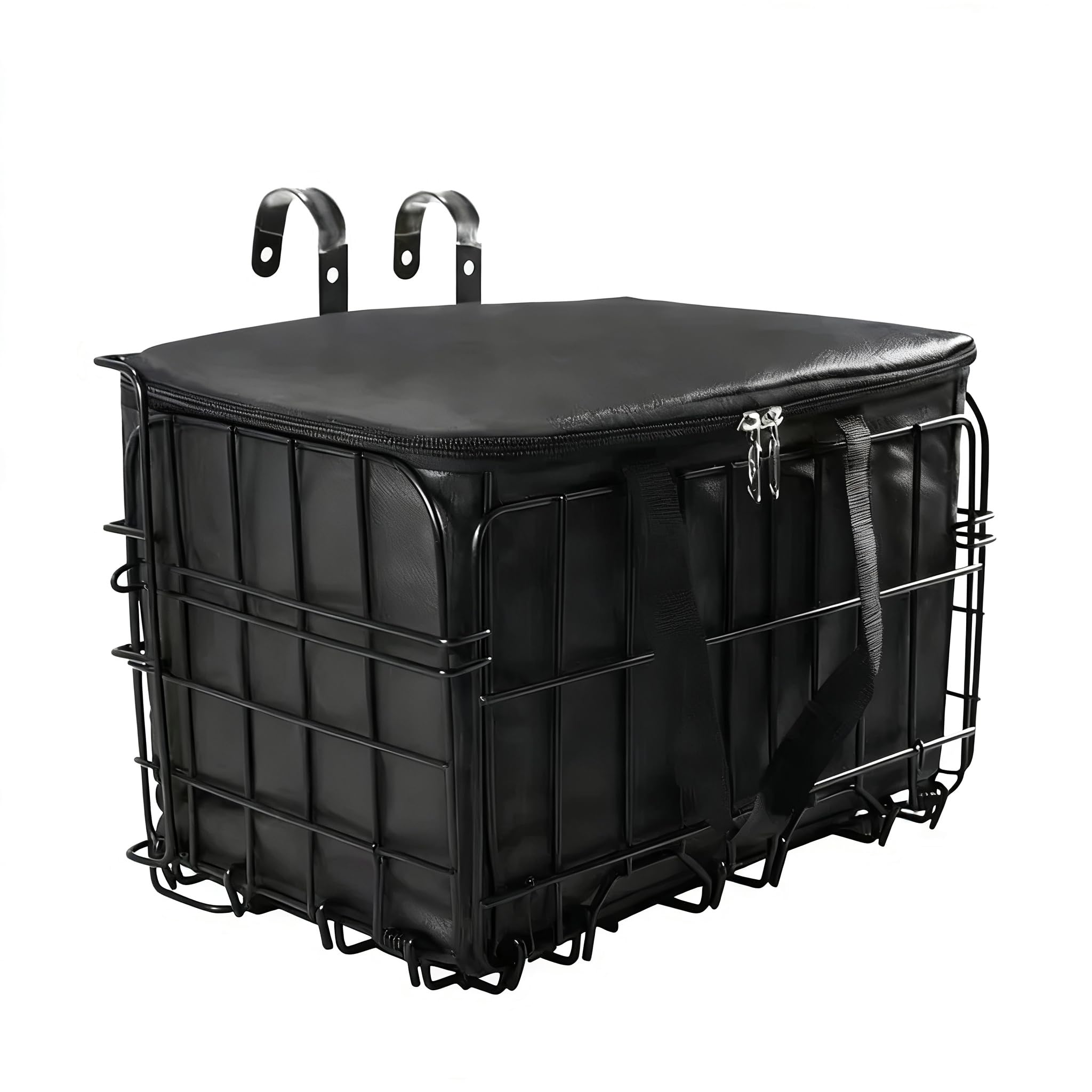 Cestino per bicicletta innovativo con struttura resistente, capacità di carico sicura 15 kg, accessori per monopattino elettrico e bicicletta.