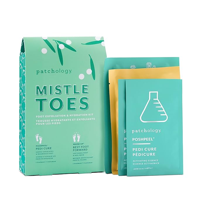 Buy Patchology Mistle Toes Holiday Spa Gift Set PoshPeel Pedi Cure & Warm Up Best Foot Forward