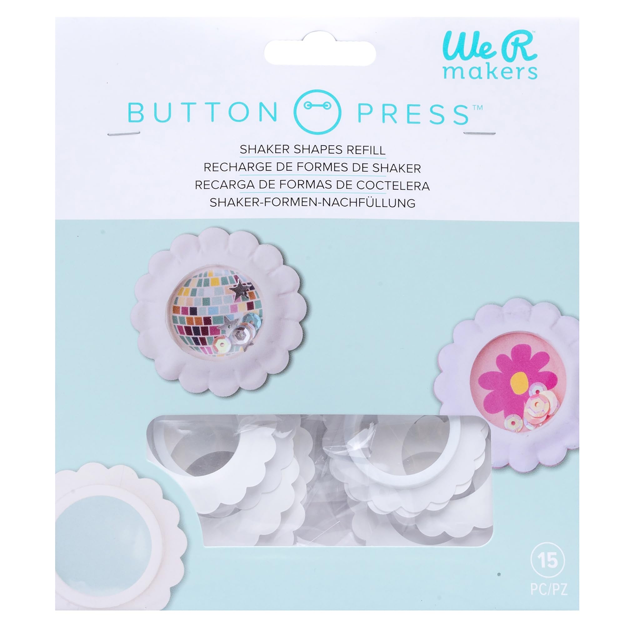 We R Memory Keepers Button Press Shaker Shapes Refill