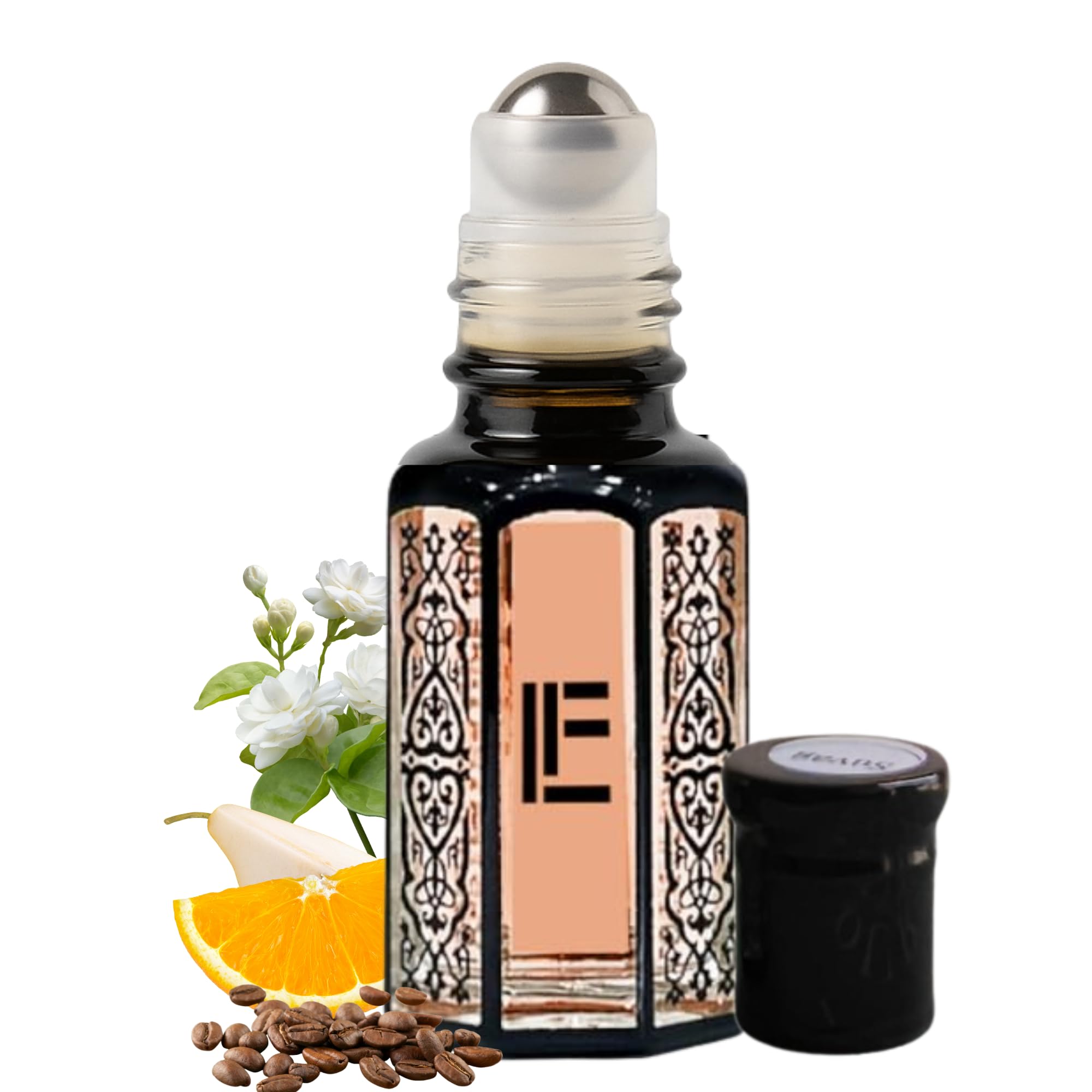 Roll On Perfume Body Oil Turkish Vanilla 6ml - Inspired Alternative Oriental Vanilla Scent – Long Lasting Alcohol-Free Travel Size Fragrance for Women – Sweet Coffee Jasmine Patchouli Notes