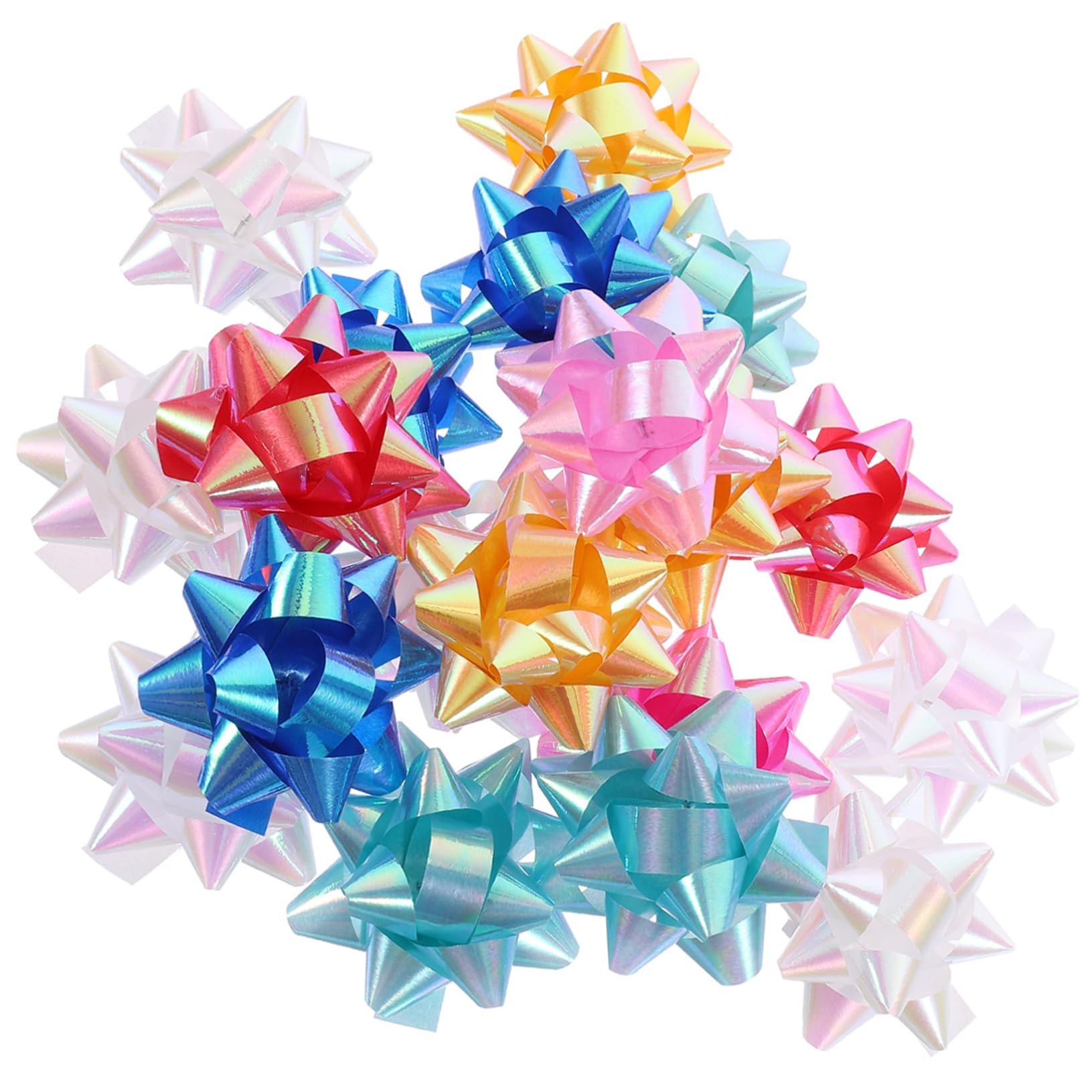 PRETYZOOM 5 Set di Fiocchi Natalizi 5x5 Cm per Creare Fiocchi per Decorazioni Natalizie per Regali 70 Pezzi*5