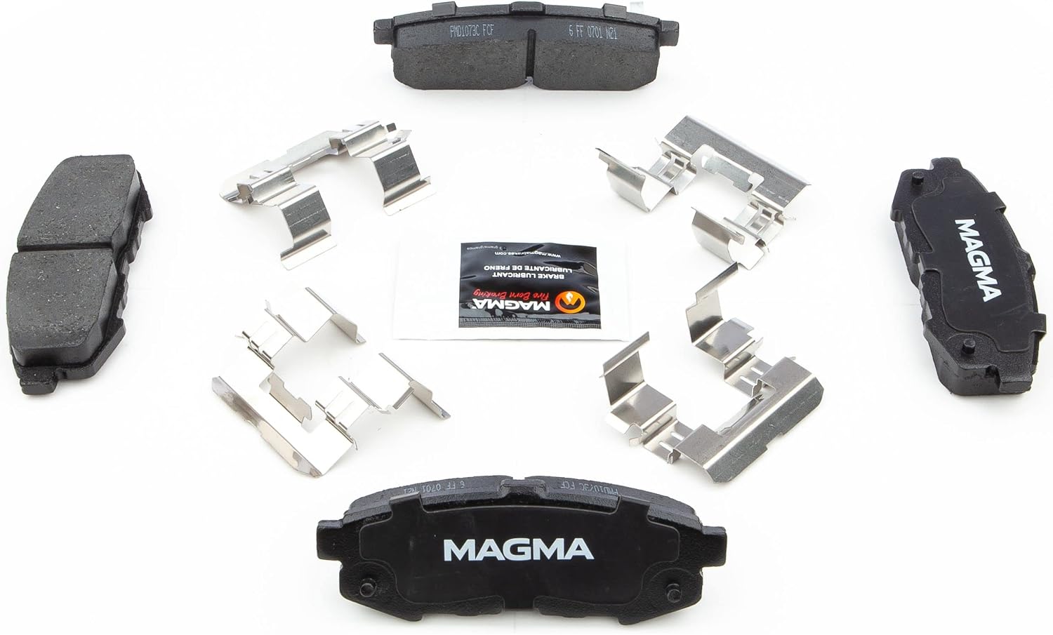 MAGMA Premium PMD1073C Ceramic Brake Pads, Rear