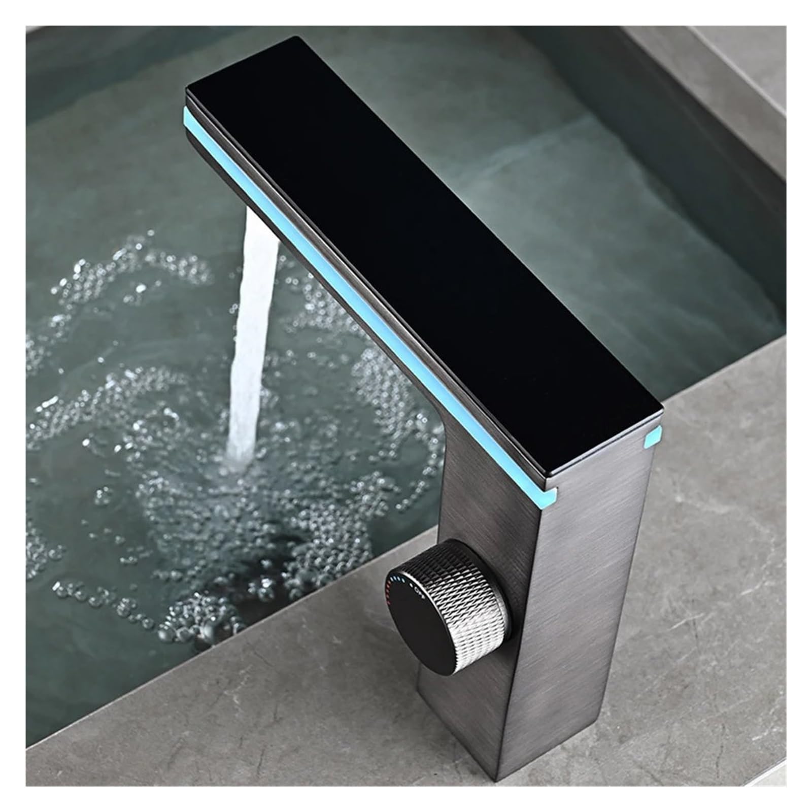 Robinet mitigeur de lavabo LED en laiton avec affichage température
