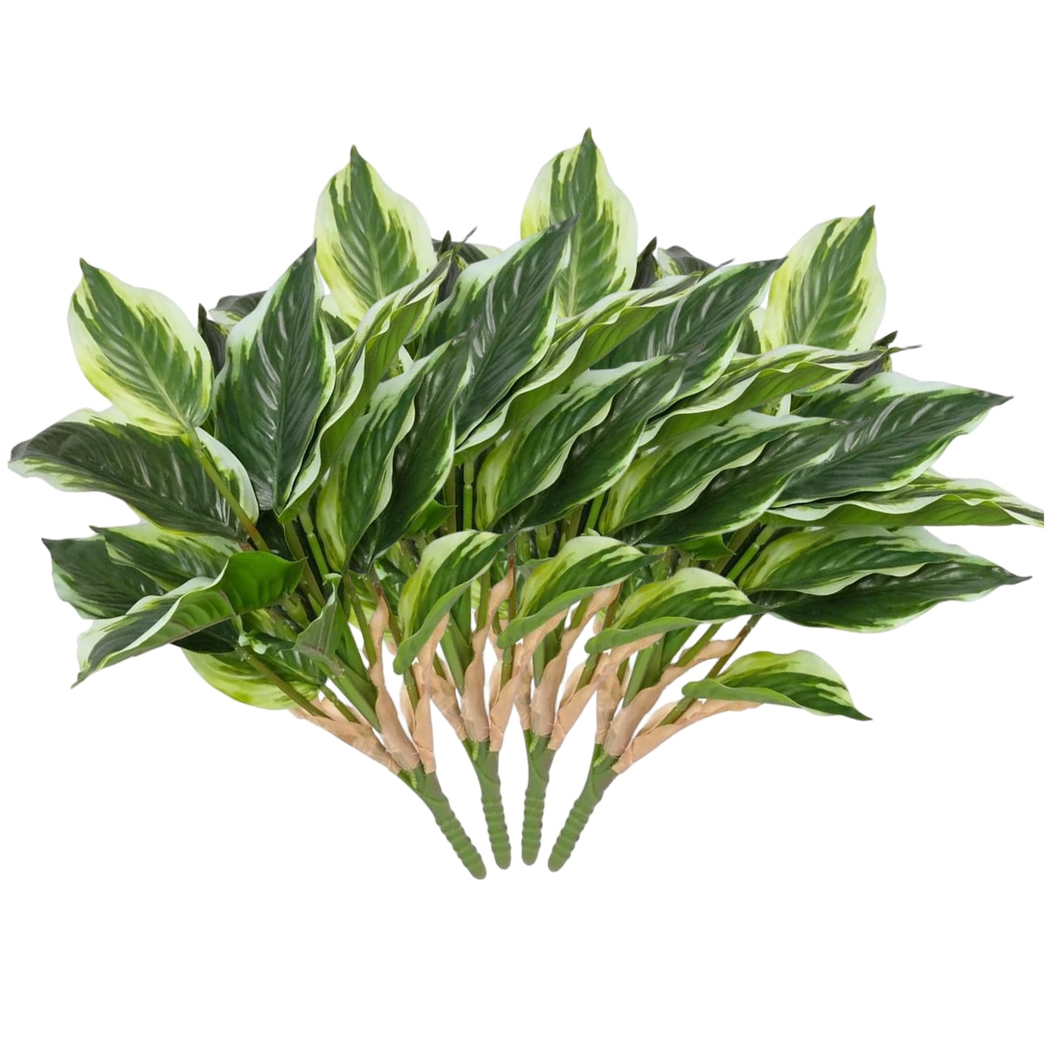 Hostas artificiels pour jardin sans entretien éliminant l'arrosage grâce au lot de 4 plantes