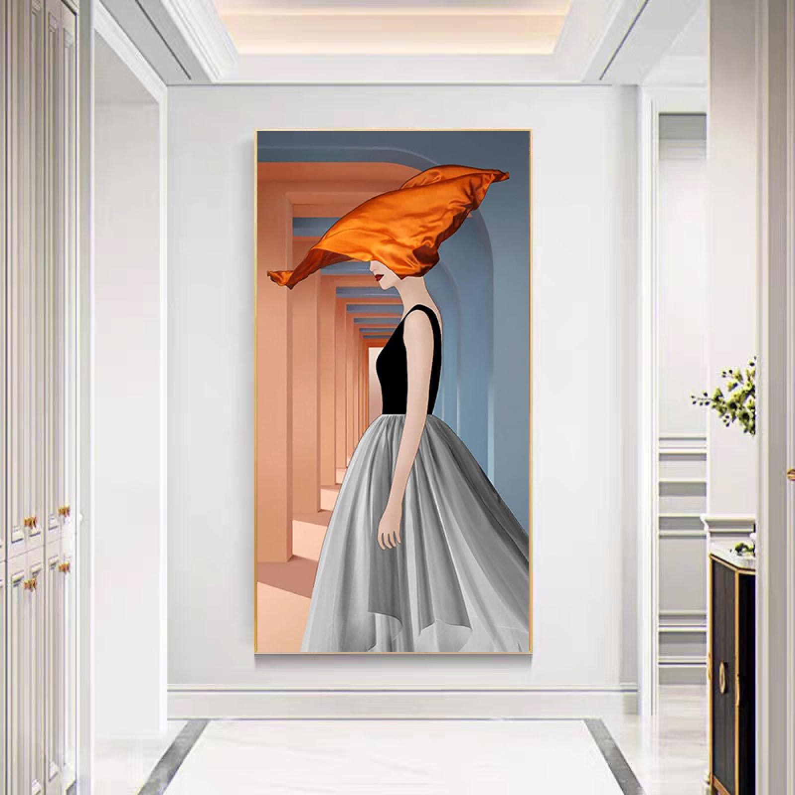 Amazon｜廊下絵画気質 ファッション女性キャンバス絵画ポップウォール