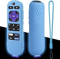Vista 1 de Funda para mando a distancia que brilla en azul para Roku Voice Remote (oficial) Control RCA1R, RC-GZ1 - Funda de silicona antideslizante