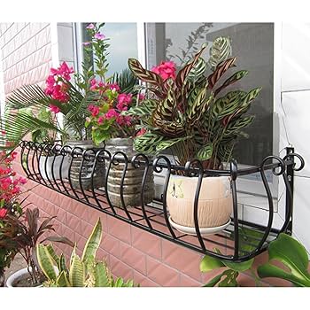 Amazon.co.jp: [GZGZ] フラワーボックス 花台 窓 アイアン