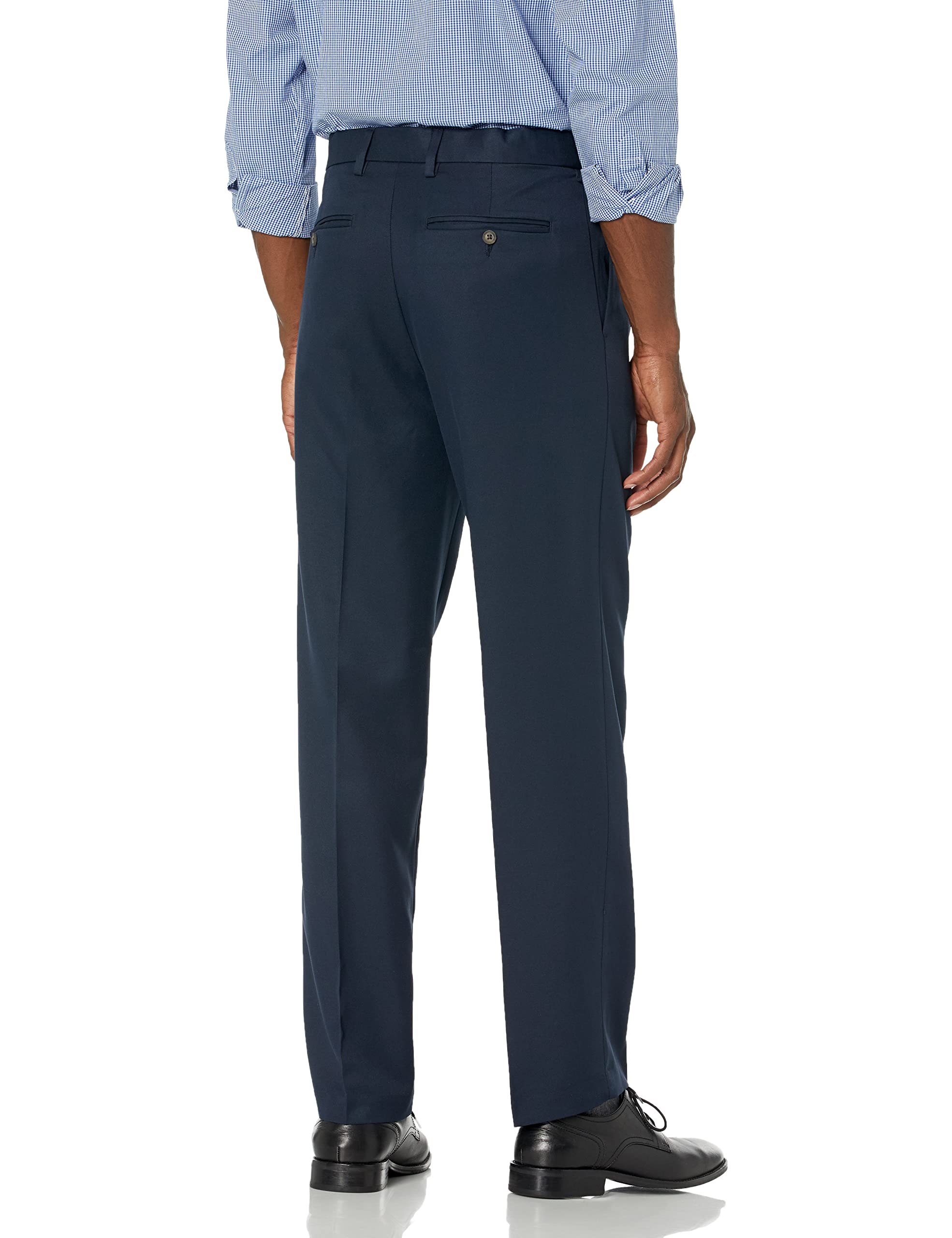 Amazon Essentials Homme Pantalon Habillé à Pinces à Taille Ajustable Coupe Classique