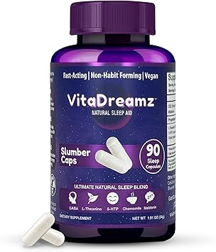 Melatonin Capsules for Sleep - Natural Sleep Aid Supplement with L-Theanine & GABA - SleepEZ Pillowz 90 Count