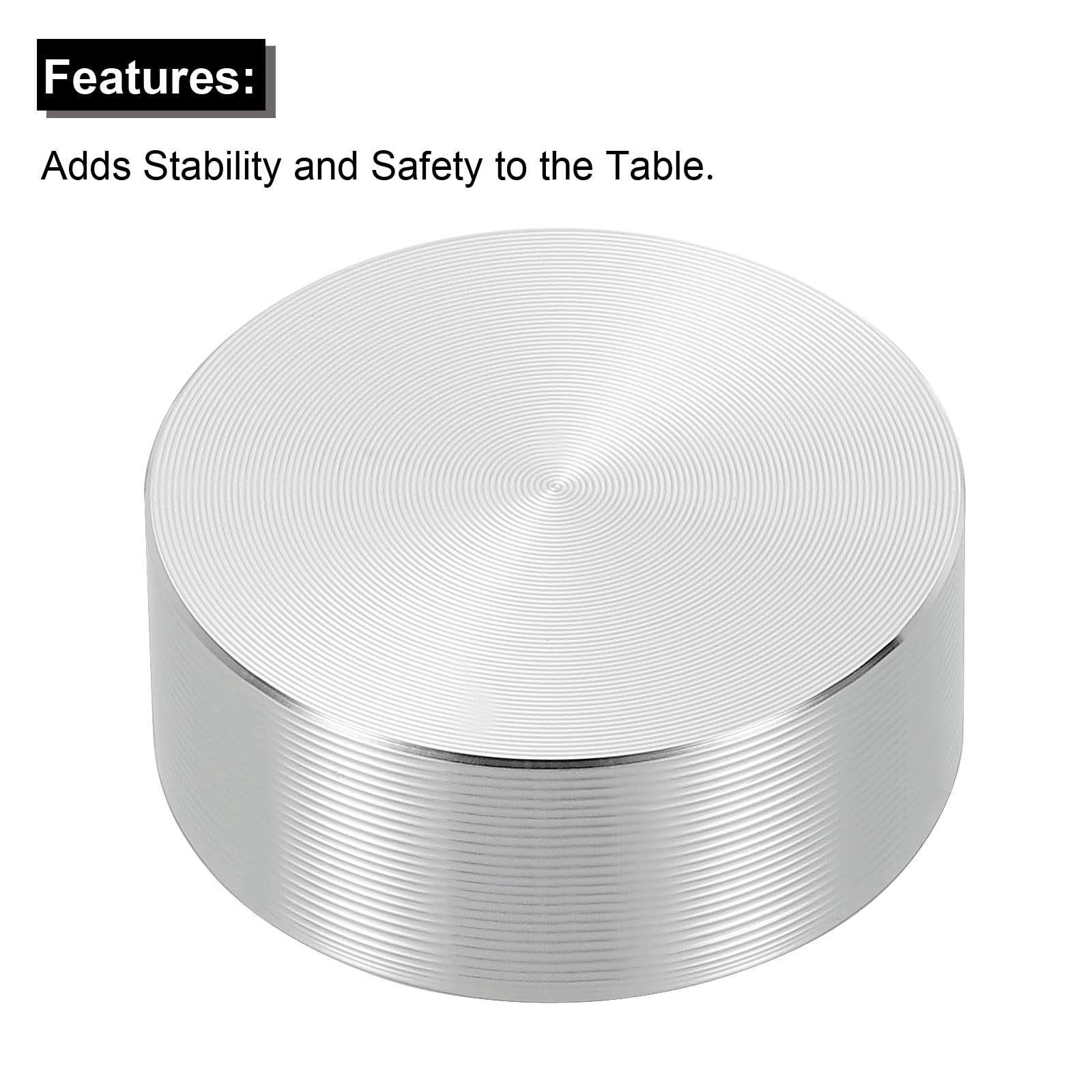 PATIKIL M8 Thread 30mm / 1.2" Dia 12mm Thick Aluminum Circle Disc Glass Top Adapter 6pcs Round Solid Table Feet Pad Plate Hardware for Tea Coffee Table - Image 4