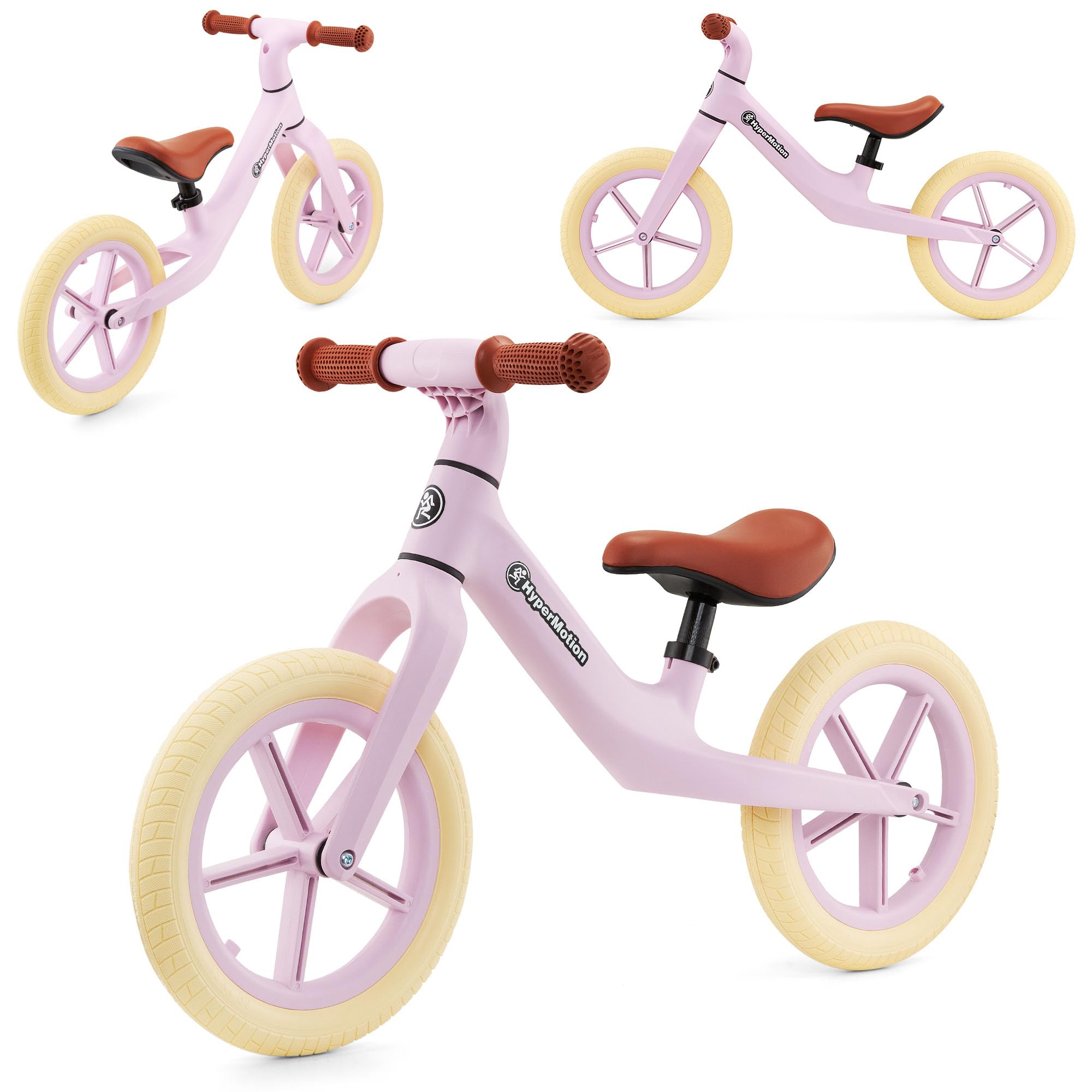 HyperMotion Draisienne Enfant Ultra Légère sans Pédales – Selle Réglable & Roues Anti-​Crevaison – Favorise Équilibre, Motricité & Confiance Dès 18 Mois – Marcelo, 1,​75 kg 12″