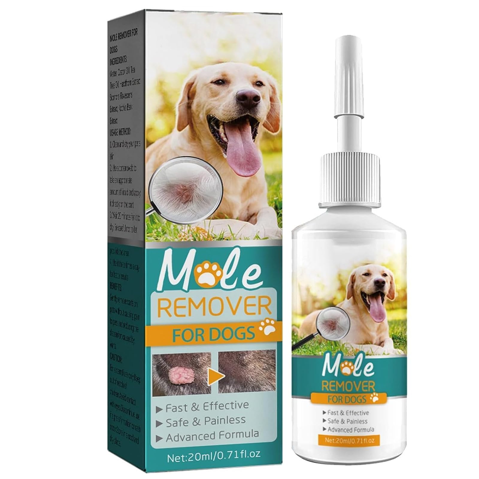 Éliminateur de Verrues pour Chiens, Dissolvant Naturel pour Chien, Traitement Efficace des Verrues pour Chiens, Naturel et Doux, 20 ml