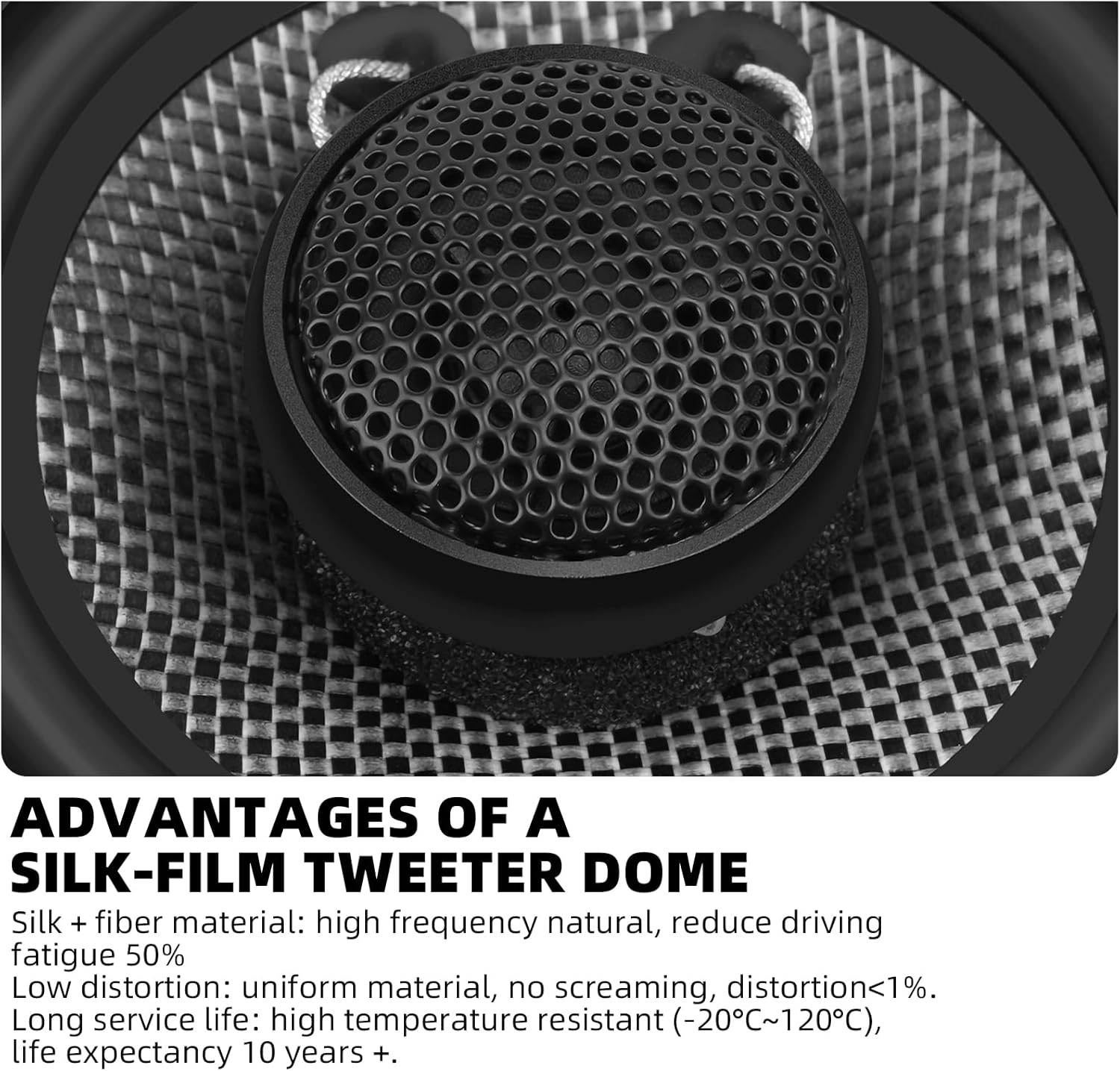 2025 Upgrade 4-Inch Car Coaxial Speakers – 2-Way Full Range Stereo, 300W Peak Power, Carbon Fiber Cone, 4 Ohm, High Fidelity Audio for Surround Sound – Professional High-End Auto Audio System