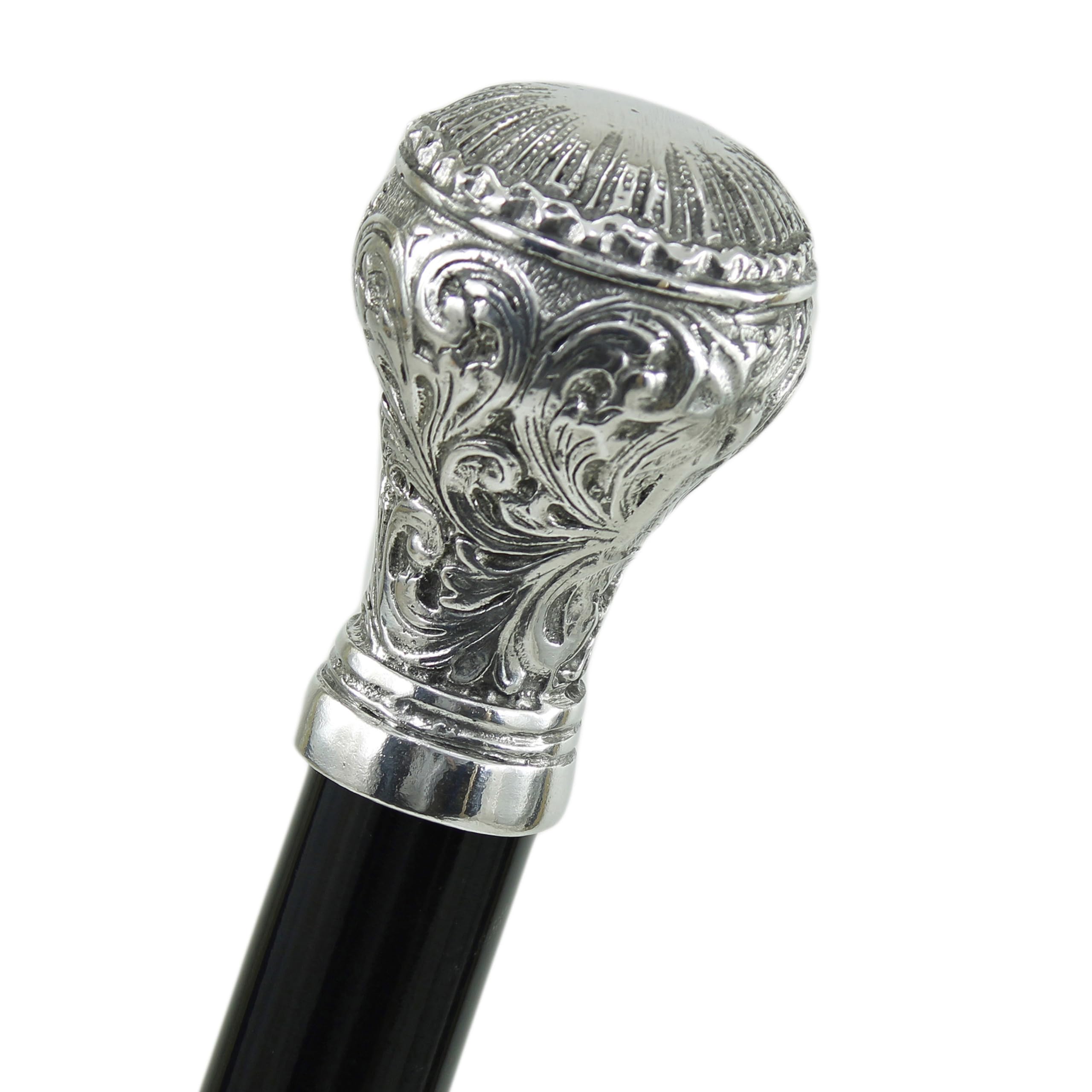 Bastón de paseo 97 madera para hombre y mujer elegante para ceremonia hecha a mano en Italia original CAVAGNINI (marrón, palo Liberty redondo V.)