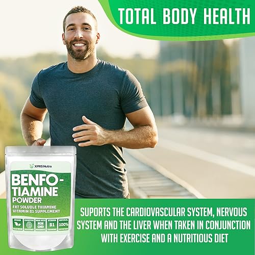 Miniatura 6 de XPRS Nutra Paquete de 4 cápsulas de tamaño separado (1000 unidades) con polvo de benfotiamina (0.25 onzas)