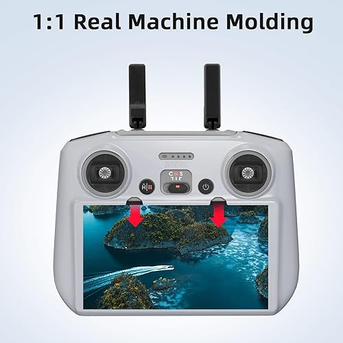 Miniatura 5 de Air 3 Funda protectora de silicona para DJI Mini 4 Pro Air 3 RC 2 Accesorios de control remoto (gris)