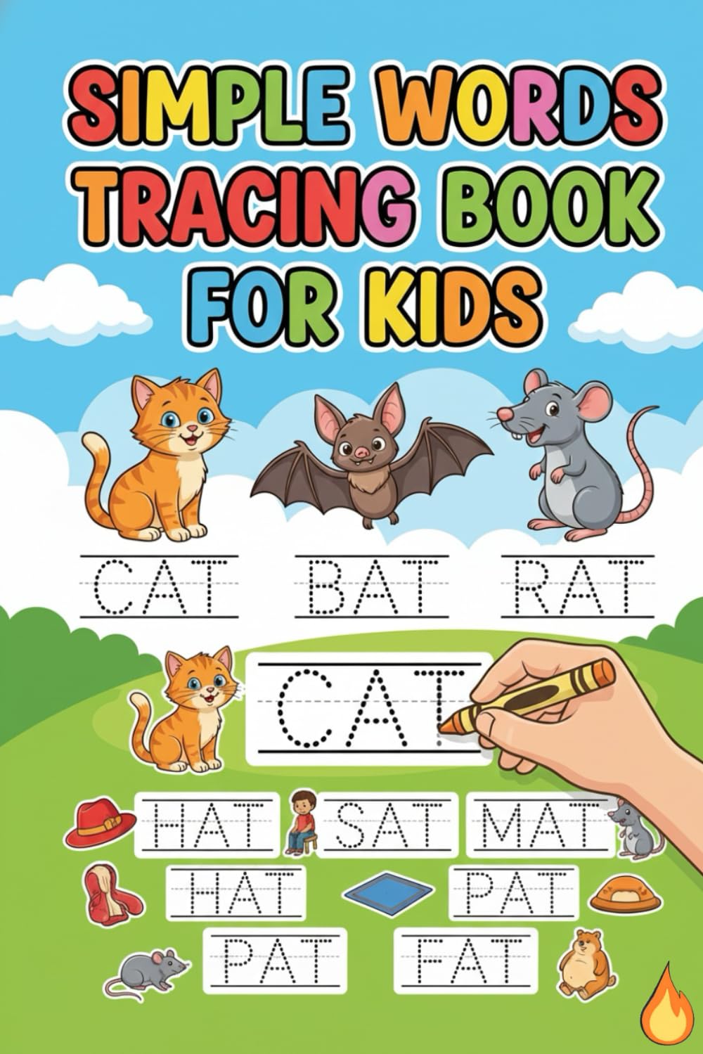 Simple Words Tracing Book for Kids Fun & Easy 3-Letter Word Tracing for Preschool, Kindergarten & Early Learners (Ages 3–8)