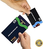 Vista 26 de Fundas de bloqueo RFID para pasaporte y tarjetas de crédito, Blanco, Blanco - 15 piezas