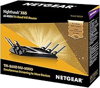 Vista 6 de Netgear R8000P-100NAS Nighthawk X6S AC4000 Tri-Band Gigabit WiFi Router con MU-MIMO, compatible con Yaxa Echo/Alexa (R8000P)