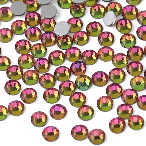 Vista 51 de Beadsland 1440 diamantes de imitación de cristal con parte trasera plana, gemas redondas, sombra dorada, SS20, 0.181-0.189 in